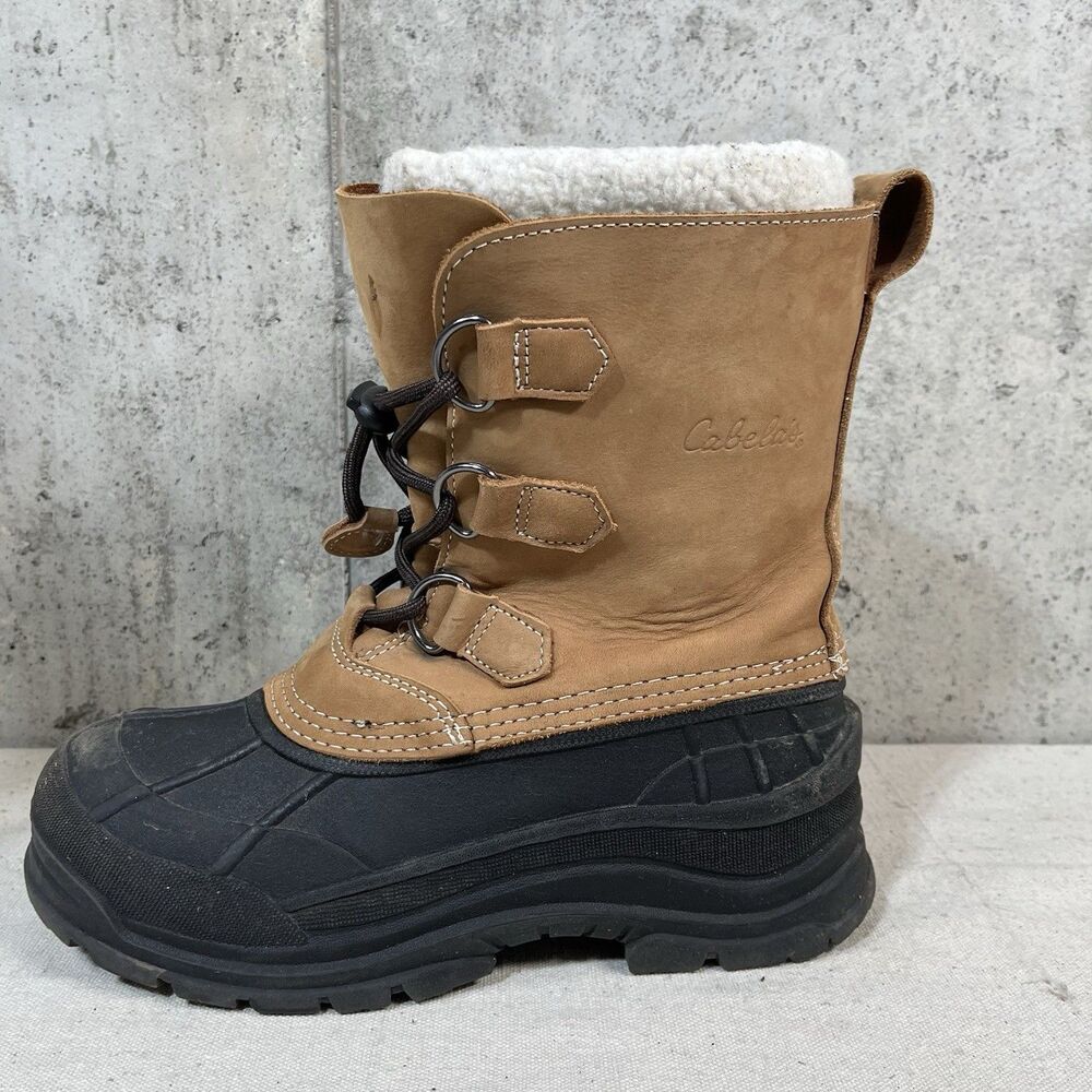 Cabela’s Mens Sz 6M Snow Pac Waterproof 3M Thinsulate Boots Leather Uppers Lined - Picture 5 of 11